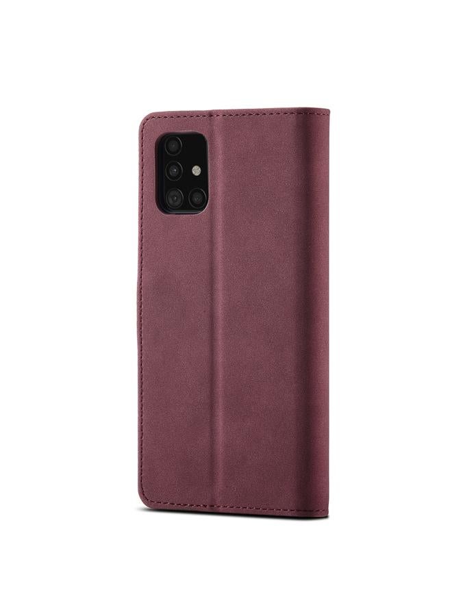 S-TOP Case For Samsung Galaxy A31 Frosted Anti-theft Brush Horizontal Flip Leather Case with Holder & Card Slots & Wallet - Image 3