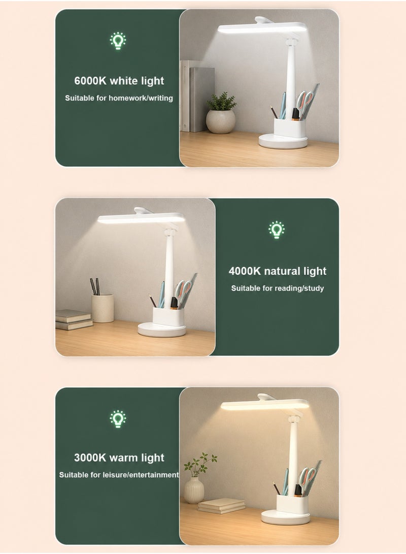LOOPITYS LED Desk Lamp, Dimmable Brightness, USB Rechargeable, Foldable Eye-Caring Table Light for Home Office Study Bedroom Reading - Image 3