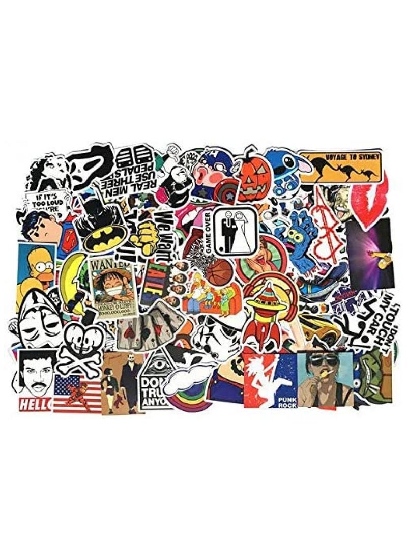 Generic 100 PCS Fun Vibe Aesthetic Stickers Waterproof, Trendy, Random Mix for Laptops, Bottles, Notebooks & More 