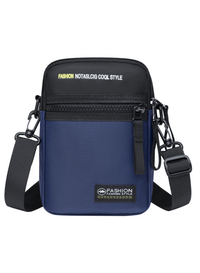 Men's Bag OxFord Cloth Shoulder Bag Men's Crossbody Bag Casual Canvas Bag Men's Bag Backpack Small Bag Business Briefcase-Color:Dark Blue  - Image 1