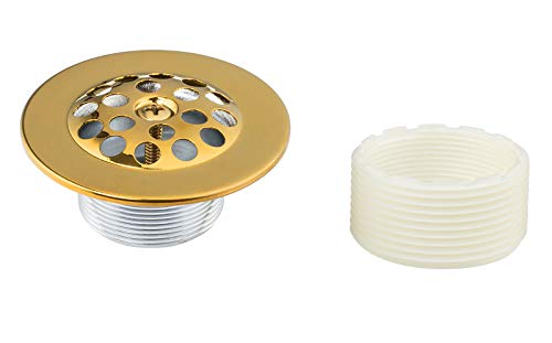 Artiwell Trip Lever Tub Trim Kit Set with Trip Lever Overflow Face Plate, Trip Lever Bathtub Drain with Strainer, Overflow and Matching Screws (POLISHED BRASS) - Image 5