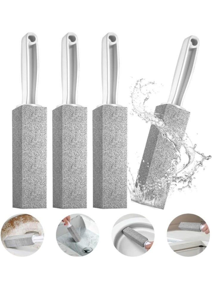 فورثكان منظفات المرحاض بحجر الخفاف 4 قطع – حجر تنظيف بمقبض طويل غير قابل للانزلاق – يزيل الترسبات الكلسية والصدأ وبقع الماء العسر في الحمام والمرحاض والمطبخ والشوايات - Image 2