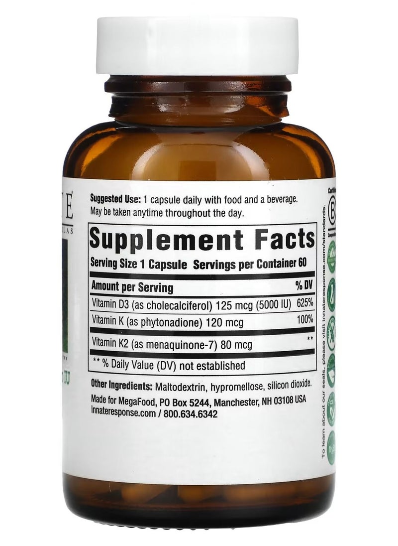 Innate Response Formulas Innate Response Formula Vitamin D3 5000 IU 125 mcg 60 Capsules  - Image 2