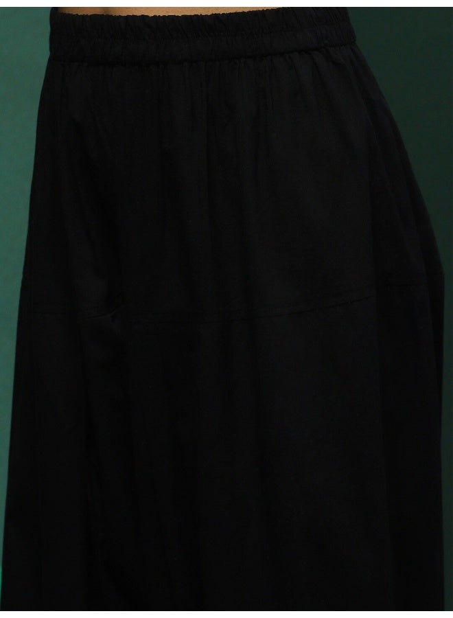 AKS Couture Gotta Patti V-Neck Pure Cotton Kurta With Salwar & Dupatta - Image 3