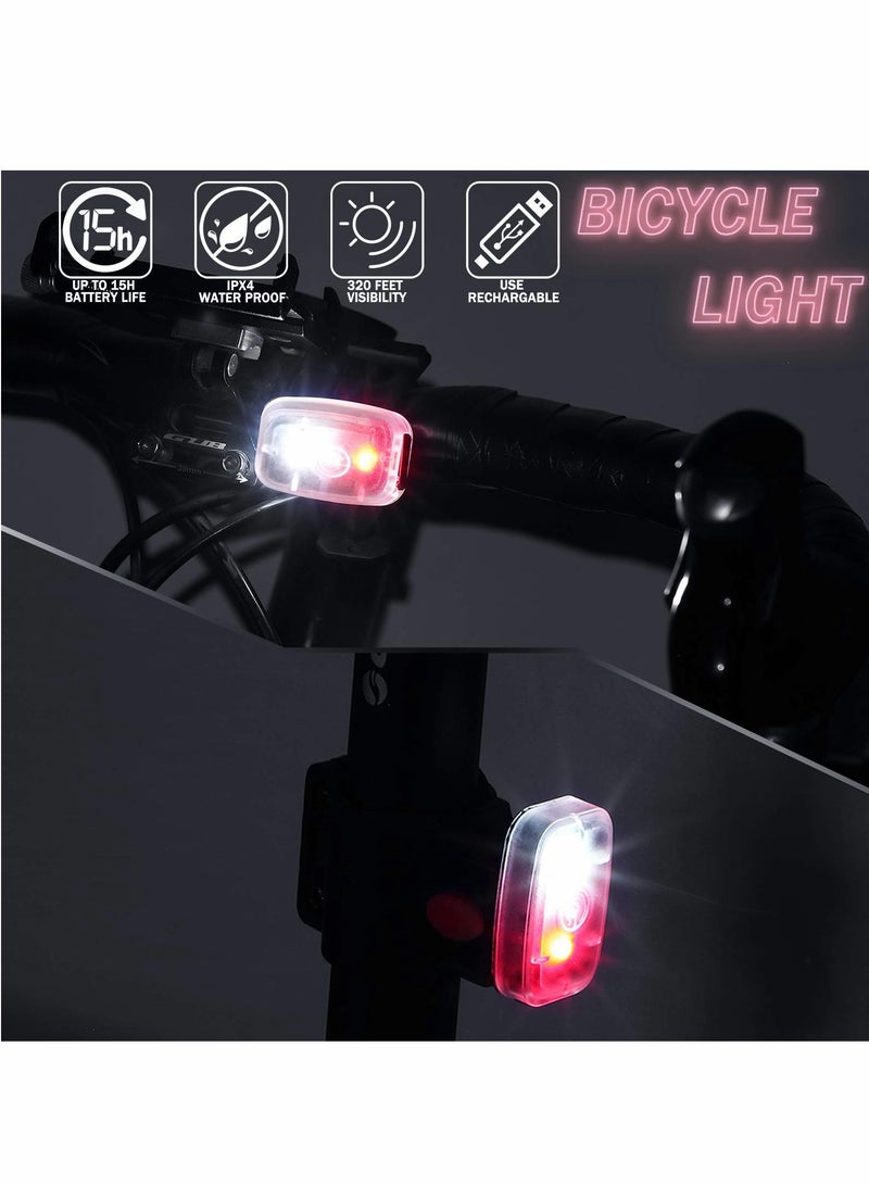 2 PCS USB Rechargeable LED Safety Lights, High Visibility Clip-on Strobe for Running, Cycling, Hiking and Night Walking, 5 Modes, Black - Image 2