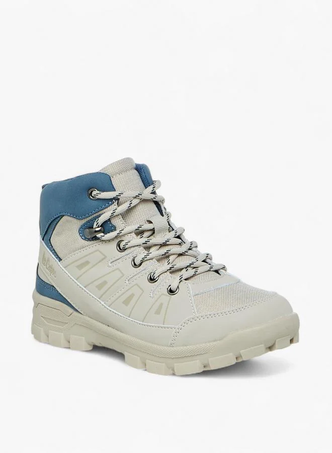 لي كوبر Boys' Panelled Ankle Boots With Lace-Up Closure