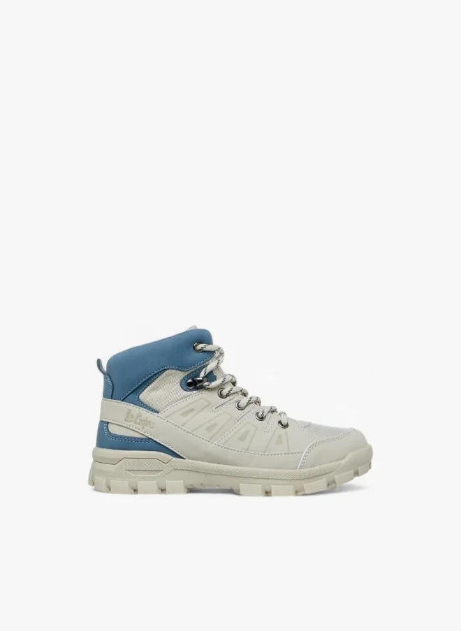 لي كوبر Boys' Panelled Ankle Boots With Lace-Up Closure