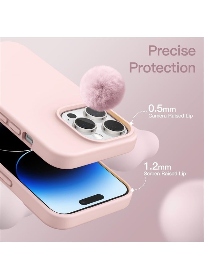 Jetech Silicone Case for iPhone 14 Pro Max 6.7-Inch, Silky-Soft Touch Full-Body Protective Phone Case, Shockproof Cover with Microfiber Lining (Pink) - Image 5