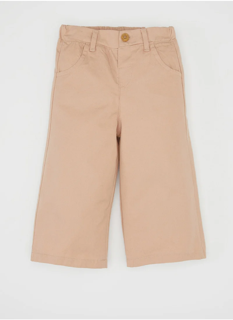 ديفاكتو Regular Fit Beige Elasticated Jogger Pants With Pockets