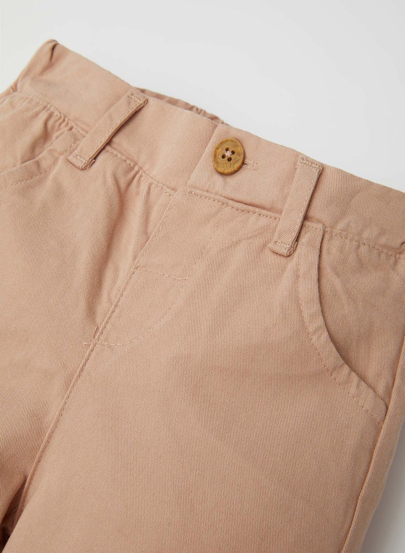 DeFacto Regular Fit Beige Elasticated Jogger Pants With Pockets - Image 3