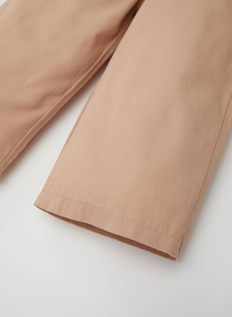 DeFacto Regular Fit Beige Elasticated Jogger Pants With Pockets - Image 4