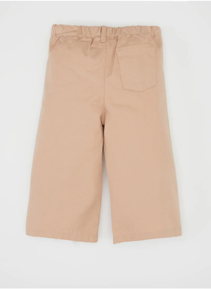 ديفاكتو Regular Fit Beige Elasticated Jogger Pants With Pockets