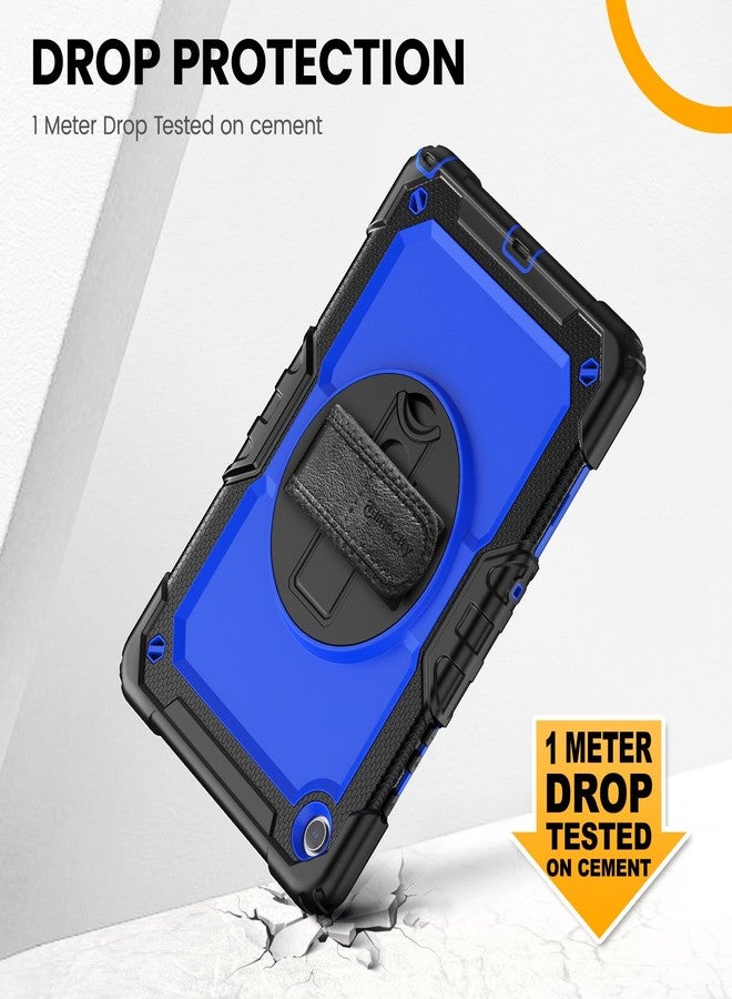 Timecity Case for Samsung Galaxy Tab A9 Plus Case 11 inch 2023 (SM-X210/X216/X218), with Built-in Screen Protector, 360° Rotating Stand, Hand Strap&Shoulder Strap Case for Galaxy Tab A9 Plus- Blue - Image 3