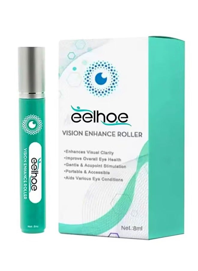 EELHOE Enhance Eye Roller for Women & Men Relieves Tired Dry & Puffy Improves Eye Comfort 8ml Eyes Massage Roller - Image 1
