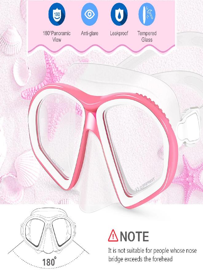 Supertrip Supertrip Kids Swim Goggles, 2 Pack Swim Mask with Nose Cover, Tempered Glass Snorkel Diving Mask for Youth Kids Age 6-14 - Image 3