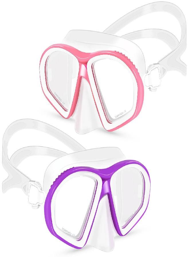 Supertrip Supertrip Kids Swim Goggles, 2 Pack Swim Mask with Nose Cover, Tempered Glass Snorkel Diving Mask for Youth Kids Age 6-14 - Image 5