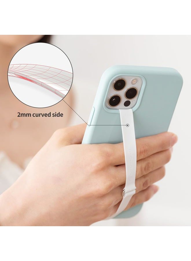 Sinjimoru Stretching Silicone Phone Strap as Cell Phone Grip Holder, Reusable Slim Cell Phone Holder for Hand with Clip for Galaxy & iPhone Case. Sinji Finger Strap Clip Lavender 210 - Image 3