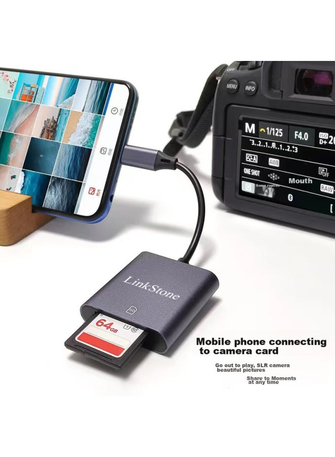 Linkstone Liantuo Type-c Apple 15/apple 16 Card Reader, Usb-c Multifunctional Sd Otg Card Reader, Suitable For Dash Cams, Dslr, Surveillance, Mobile Phones, And Cameras Memory Cards - Image 3