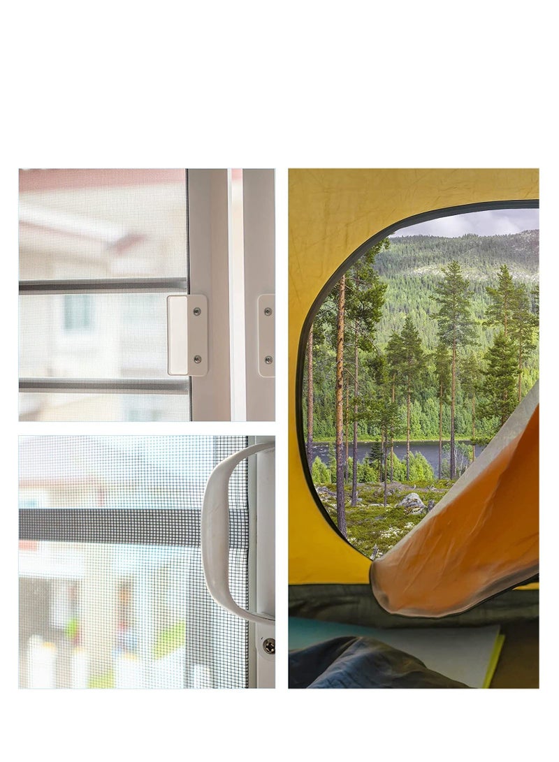 Y&D SYOSI Screen Patch Door Repair Kit Window Self Adhesive Mesh Tape Fiberglass Replacement Screens for Windows Doors Tent Net to Cover Holes Grey 32 Pcs - Image 3