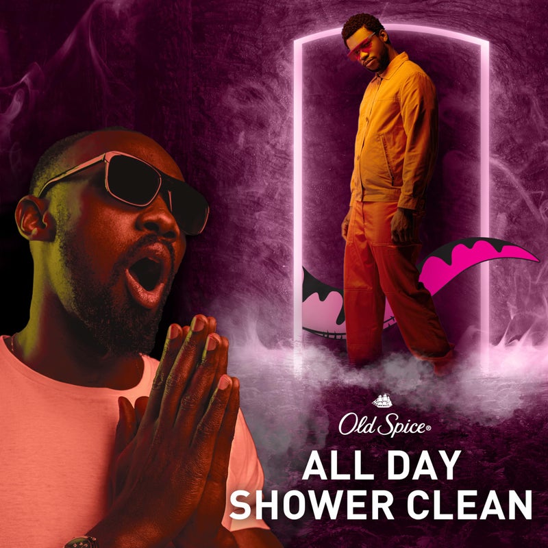 Old Spice Cleansing Body Wash for Men, 3X Defense, 24/7 Shower Fresh with Lasting Scent, 2-in-1 Body & Face Wash, Raptorstrike with Dark Berry Scent, 33.4 oz - Image 5