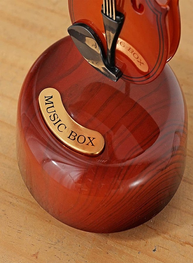 Ritmo Violin Wind Up Twirling Music Box with Rotating Base - Stringed Musical Instrument Miniature Replica Artwork Gift for Father's Day (1 Pcs.) - Image 3