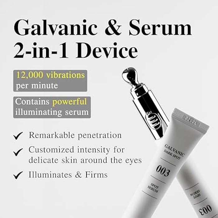 BARULAB Galvanic Dark Spot Serum Auto Depuffing Lifting Eye Cream - Deeply Penetrates Corrects Uneven Skin Tone Hyperpigmentation Dark Circles Fine Lines Wrinkles Puffiness Korean Skincare - Image 3