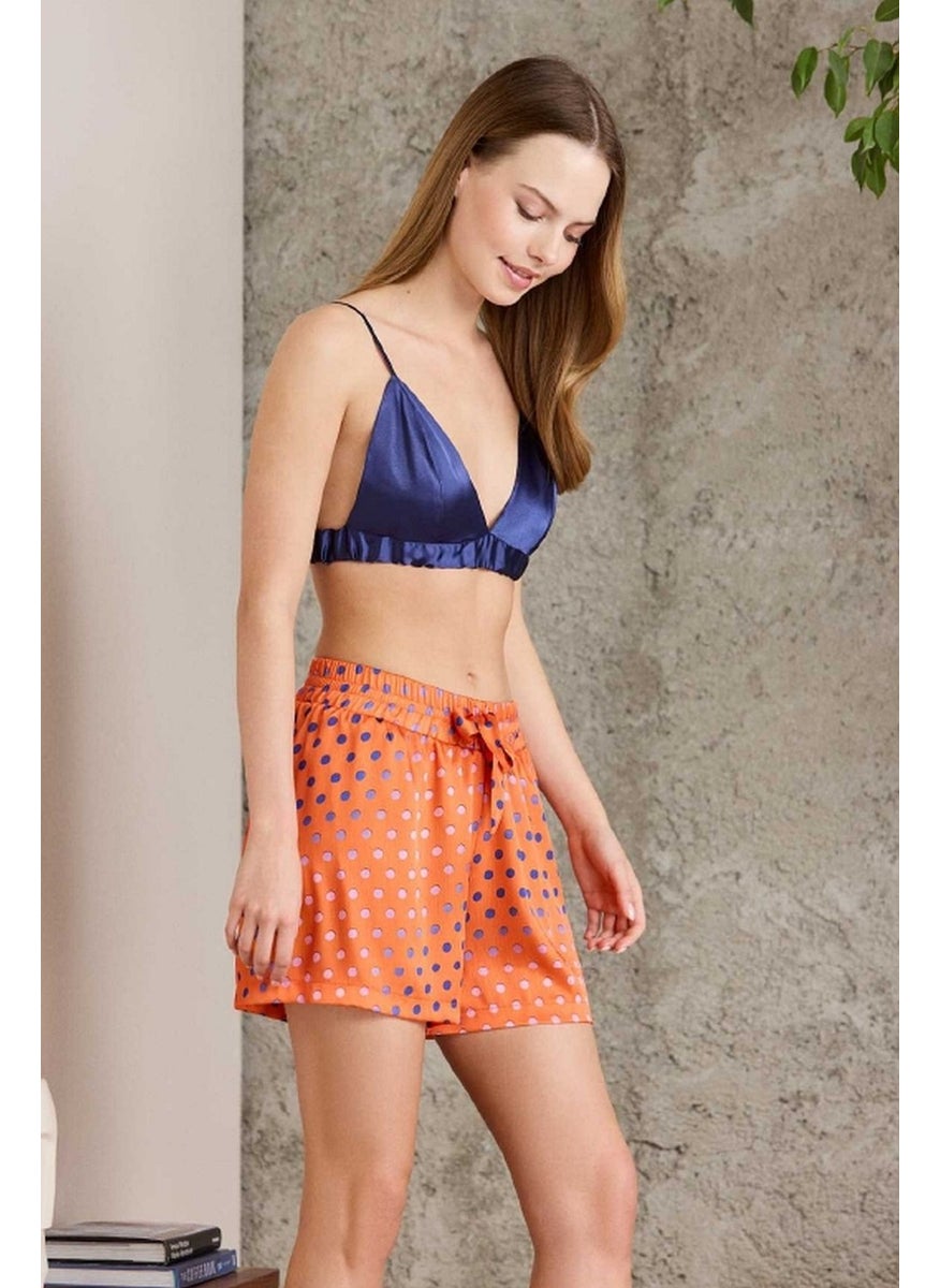 pierre cardin - 1225 Women's Printed Satin 3-Piece Shorts Set-Sunset - Image 1
