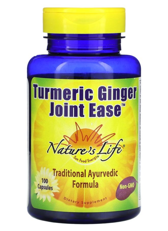 Nature's Life Turmeric Ginger Joint Ease 100 Capsules 