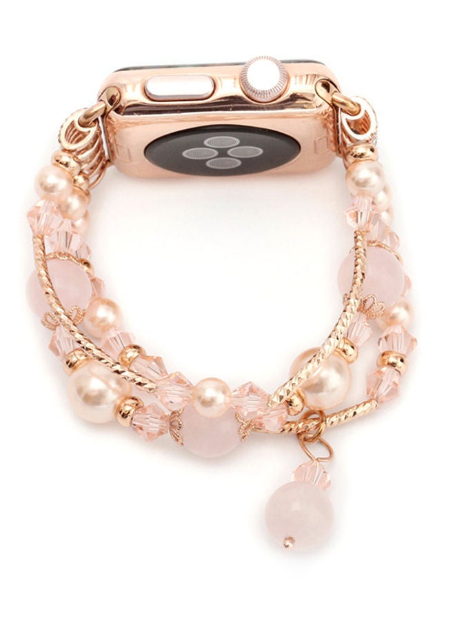 NIBEMINENT Bracelet Replacement Band For Apple Watch Series 3/4/5 Pink - Image 1