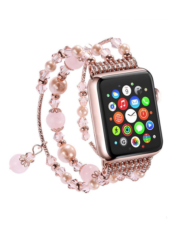 NIBEMINENT Bracelet Replacement Band For Apple Watch Series 3/4/5 Pink - Image 2