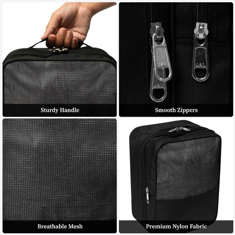 Homestrap Set of 1 Multipurpose Shoe Storage Bag | Travelling Footwear Holder Pouch | Shoes Organizer Space Saver for Travel, Home & Wardrobe (Black, Pack of 1) (Featured on Shark Tank) - Image 3