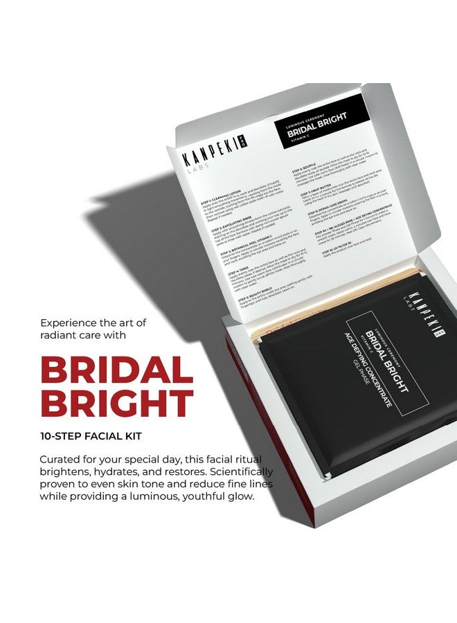 Kanpeki Labs Pro 10 Step Bridal Bright Facial Kit | Luminous Skin Ritual | Skin Brightening, Lightening, Whitening & Firming | Rich in Antioxidants, Algae | Suitable for All Skin Types | 209 g - Image 2