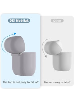 Generic Soft Silicone Full Protective Case Cover for Apple AirPods 4 Case with Keychain Case Accessories for Women Men (Grey)  - Image 2