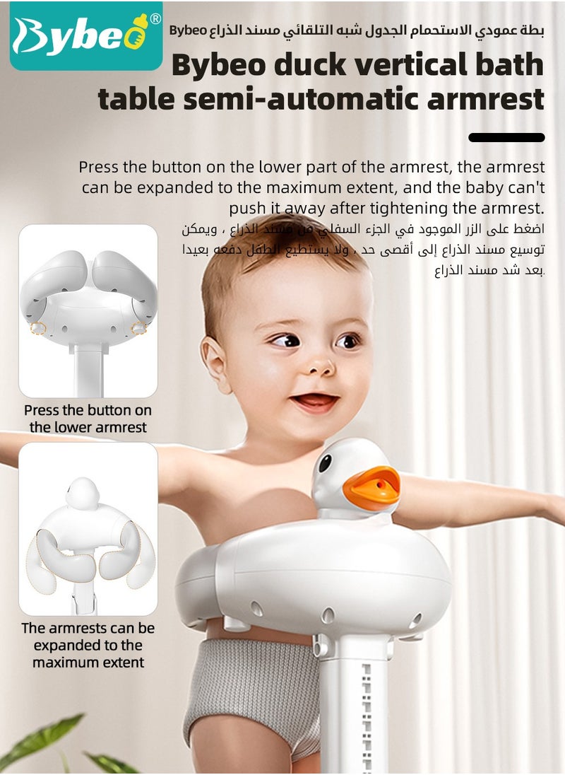 Bybeo 13PCS Baby Bath Support with Seat, Baby Bath Tub, Infant Bathtub, Infant Bath Chair, Baby Bath Stand with Anti-Slip Base, Adjustable Bath Shower Helper with Shower Cap + Shampoo Brush + Shower Cup + Duckling toys *4 + Ocean Balls *5  - Image 3