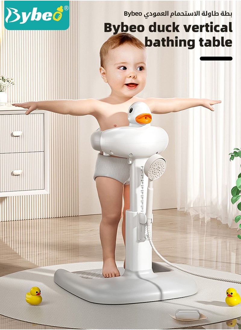 Bybeo 13PCS Baby Bath Support with Seat, Baby Bath Tub, Infant Bathtub, Infant Bath Chair, Baby Bath Stand with Anti-Slip Base, Adjustable Bath Shower Helper with Shower Cap + Shampoo Brush + Shower Cup + Duckling toys *4 + Ocean Balls *5  - Image 2