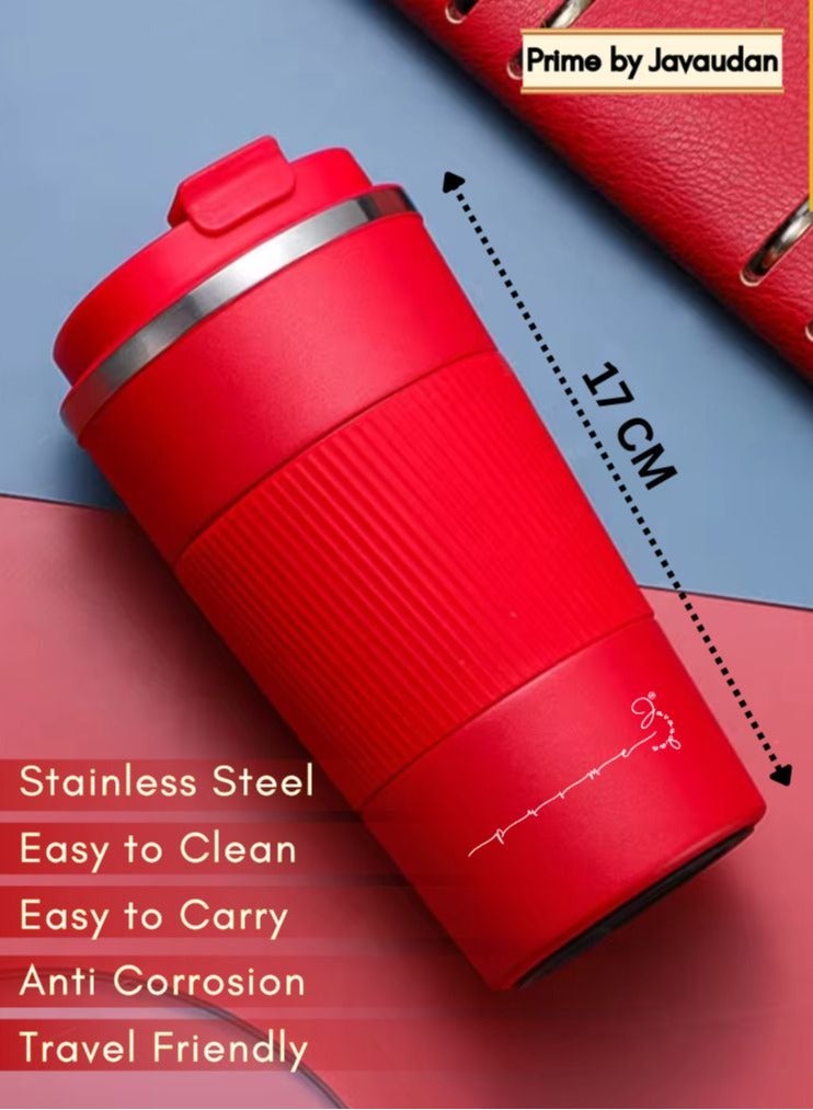 Prime by javaudan Coffee Mug Coffee Cup Travel Mug Reusable Insulated Coffee Cup Vacuum Insulation Stainless Steel Thermal Coffee Mug for Hot Cold Drinks with Non-Slip Protective Cover - 510ml - Image 5