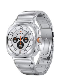 ELTRAZONE ELTRAZONE Premium Stainless Steel Band for Samsung Galaxy Watch Ultra 47mm (2024) – No-Gap Business Metal Strap, Adjustable and Durable Replacement Wristband for Galaxy Watch 7 Ultra 47mm, Sleek, Elegant, and Comfortable Design for Men – Silver 
