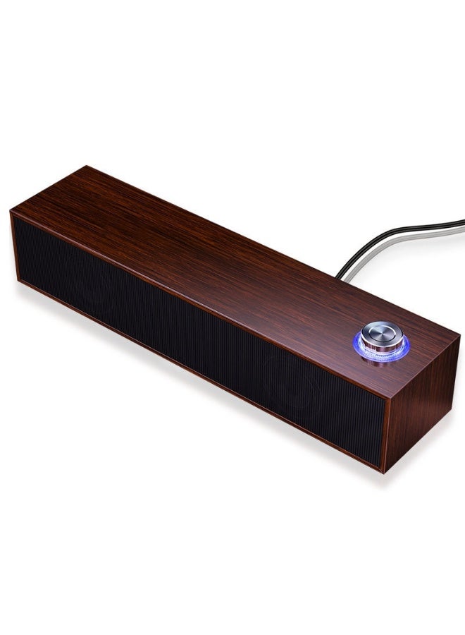M MIAOYAN Computer Speakers - Wooden Multimedia Digital Speaker USB Powered 3.5mm AUX PC Speakers Surround Sound Portable Computer Sound Speaker for Desktop Laptop  - Image 1
