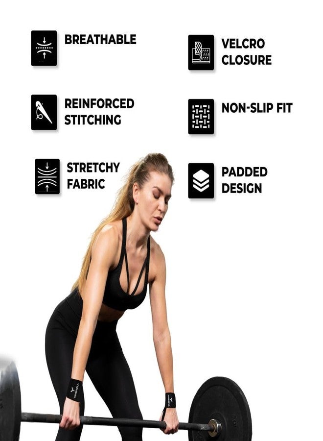 YAGHZU Premium Quality Wrist Straps for Weightlifting - 18-inch Heavy Duty Gym Wrist Wraps with Adjustable Thumb Loop - Image 2