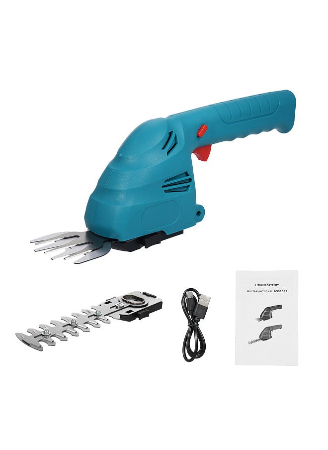 Lepmerk Lithium Cordless Hedge Trimmer Handheld Dual-Purpose Hedge Trimmer Bush Trimmer Electric Hedge Trimmer for Pruning Built in 2.0Ah Battery and Type-C Charging Cable Grass Trimmer  - Image 1