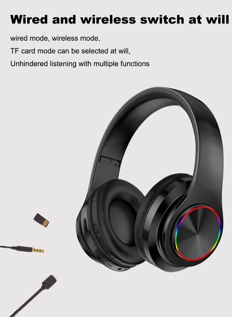 B39 Over-Ear Color Aperture Portable and Foldable Headworn Heavy Bass Wireless Gaming Bluetooth Stereo Earphones  - Image 4