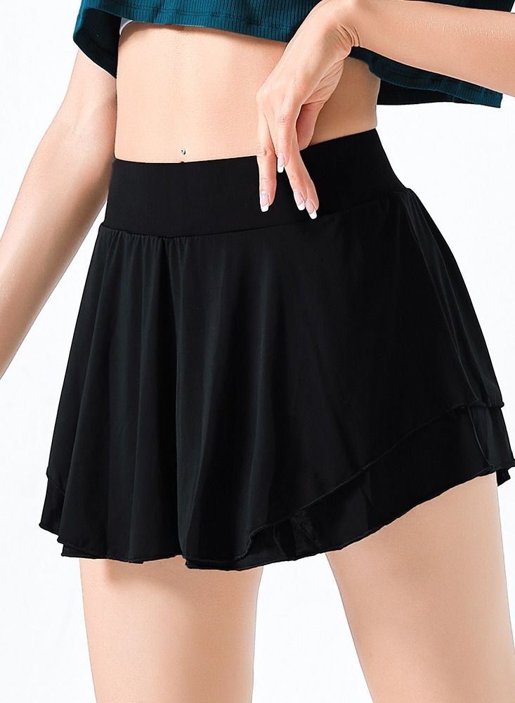 Loquat Women Quick Dry Breathable Yoga Skort Black  - Image 1