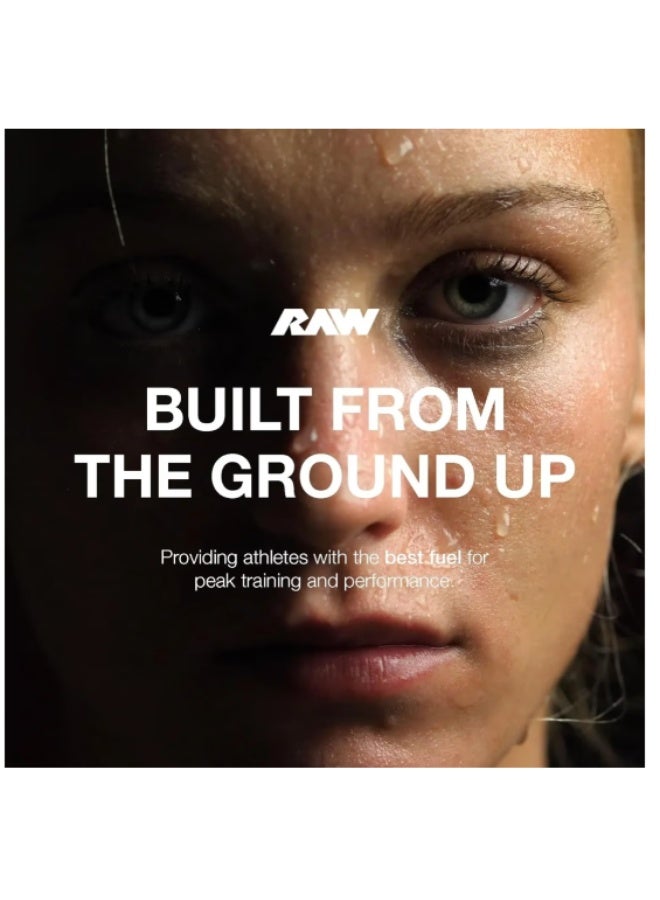 رو RAW Nutrition - ثابر ثافج بري-ووركاوت | مكمل غذائي رياضي للرجال والنساء | بري-ووركاوت من سيبوم للطاقة، الضخ العقلي والتركيز | نكهة الكرز الأبيض - 20 حصة - Image 3