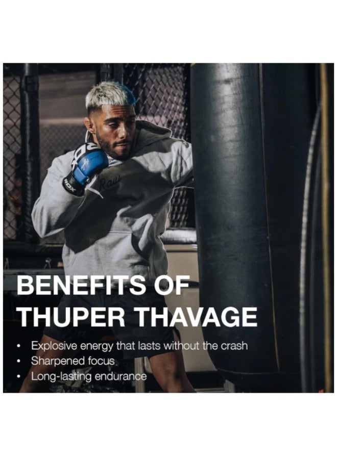 Raw Bum Thuper Thavage Pre-Workout Supplement Helps Muscle Pumps And Improved Blood Flow- Energy And Performance Citrus Grapefruit 630 Gm 20 Servings