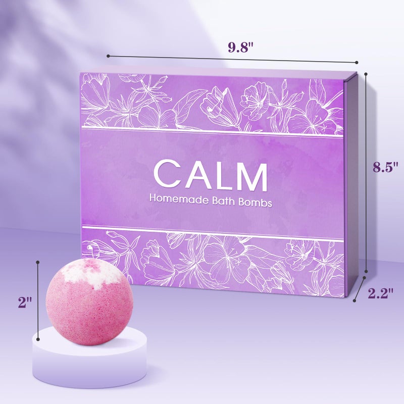 CalmNFiz مجموعة كرات الاستحمام CalmNFiz 20 قطعة للنساء مع تأثير الفقاعات الرائع مع زبدة الشيا والزيوت الأساسية، هدايا يوم الأم للمرأة، الزوجة، الصديقة - Image 3