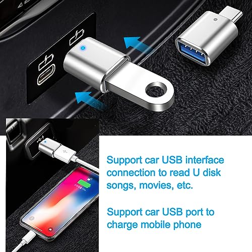 KLAQQED USB Hub 3.0, USB Splitter1 in 4 Out, USB Extender USB Adapter Multiple Port, 4Pcs USB to USBC-C Adapter, USB C to USB Adapter, USB A to USB C Adapter Type C OTG Adapter (4Pcs Adapter) - Image 5