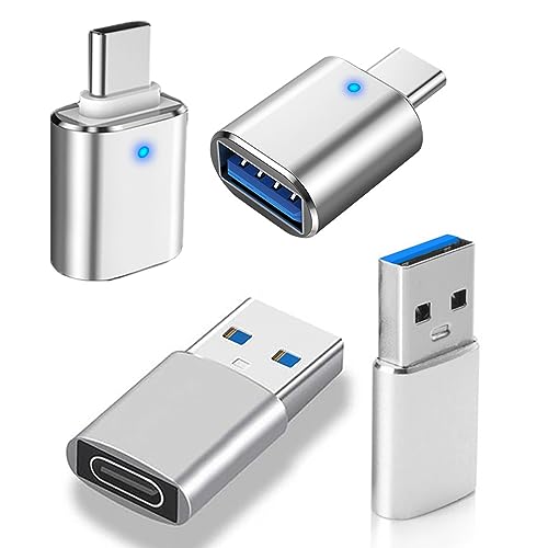 KLAQQED USB Hub 3.0, USB Splitter1 in 4 Out, USB Extender USB Adapter Multiple Port, 4Pcs USB to USBC-C Adapter, USB C to USB Adapter, USB A to USB C Adapter Type C OTG Adapter (4Pcs Adapter) - Image 1