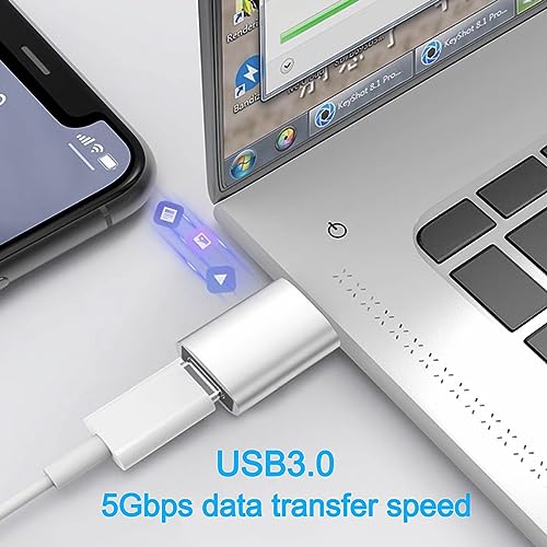 KLAQQED USB Hub 3.0, USB Splitter1 in 4 Out, USB Extender USB Adapter Multiple Port, 4Pcs USB to USBC-C Adapter, USB C to USB Adapter, USB A to USB C Adapter Type C OTG Adapter (4Pcs Adapter) - Image 4