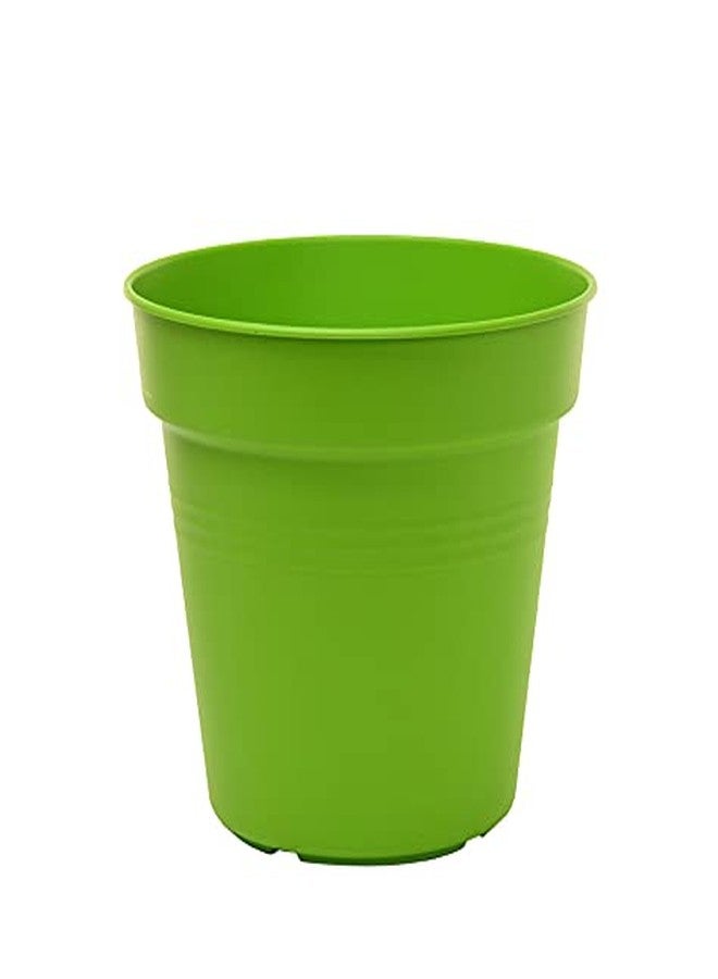 Mintra Home Garden Pots 4pk - Flowers, Herbs, Plants, Indoor, Outdoor, Colorful, Wholesale, Bulk (Light Green, 17cm Diameter (6.6in)) - Image 3