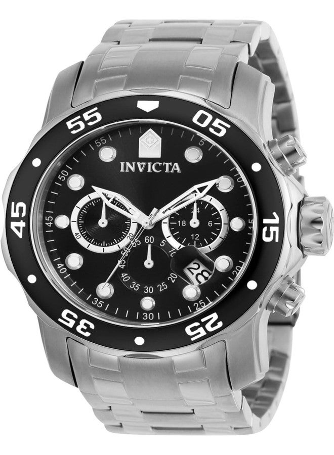 Invicta Pro Diver Men's Black Dial Stainless Steel Band Watch - 0069 - Image 1